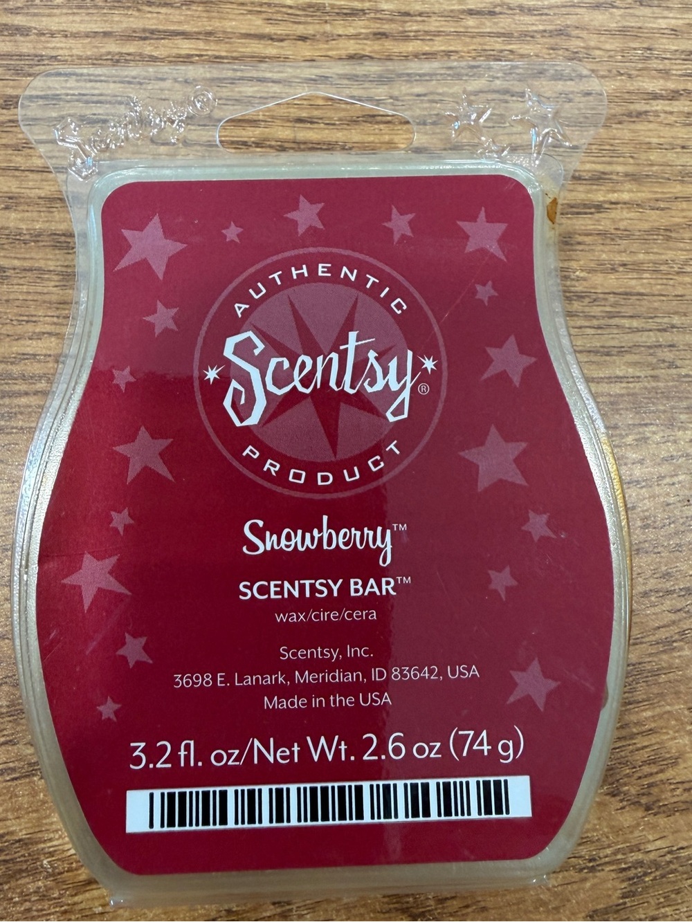 Scentsy Snowberry Wax Bar - Red